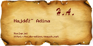 Hajdú Adina névjegykártya