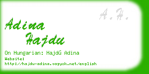 adina hajdu business card